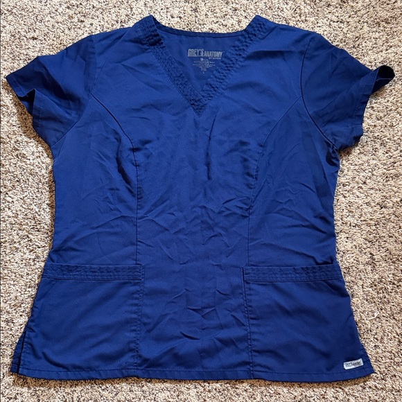 Grey's Anatomy Tops - Women’s Large Grey's Anatomy Navy Scrub Top